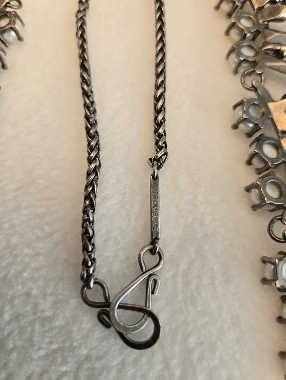 Kendra Scott Gabriella Vintage Silver and Pearl Statement Necklace - Picture 6 of 7